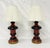 Striking pair of vintage ceramic table lamps designed and manufactured in the United States during the 1960s. With their...