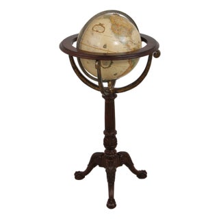 Maitland Smith Replogle Globe on Mahogany Stand For Sale
