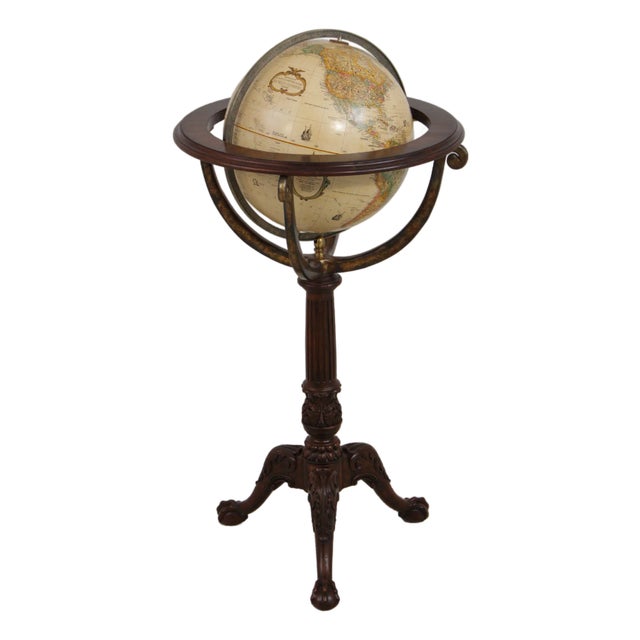 Maitland Smith Replogle Globe on Mahogany Stand For Sale