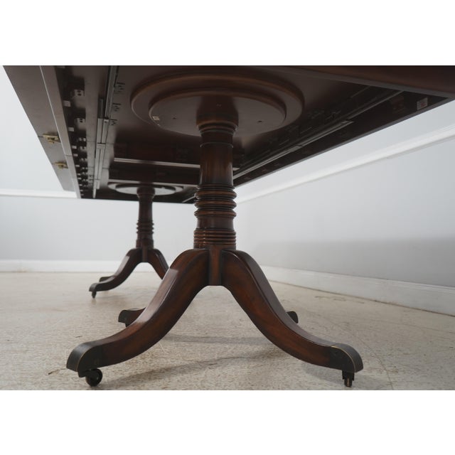 Theodore Alexander Double Pedestal Mahogany Dining Table For Sale - Image 10 of 18