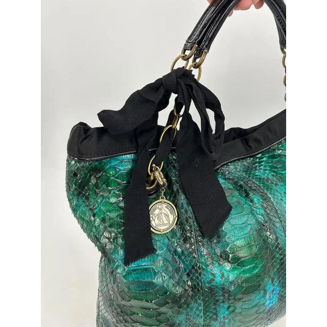 Early 21st Century Lanvin Amalia Python Tote For Sale - Image 5 of 11