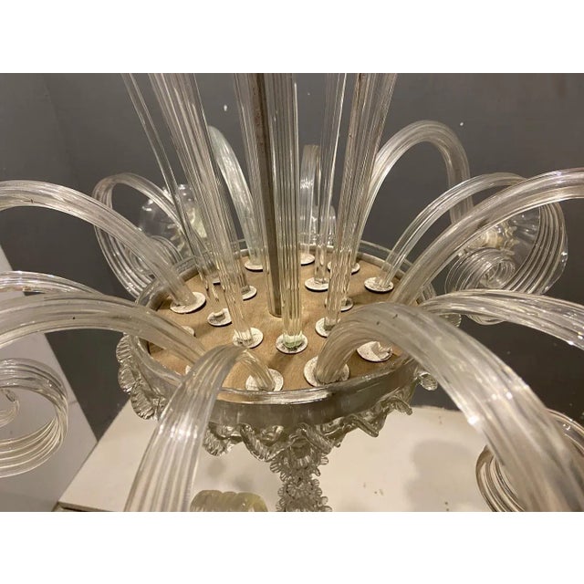 Large Venetian Murano Glass Chandelier, 1960s For Sale - Image 12 of 13