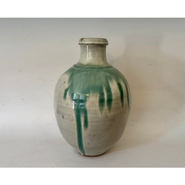 Japanese 19th Century Japanese Celedon Glazed Jar For Sale - Image 3 of 6