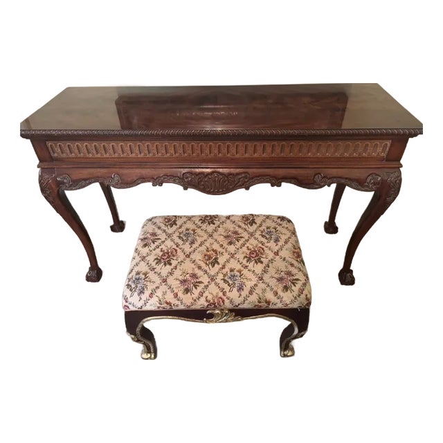 Hand Carved Mahongany Table For Sale
