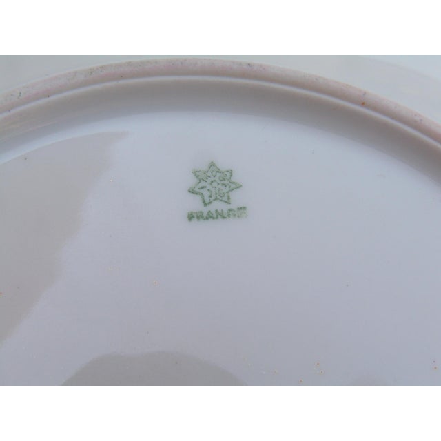 Set of 12 Antique Limoges Hand Painted Floral Dessert Plates Coiffe 1891-1942 For Sale - Image 11 of 12