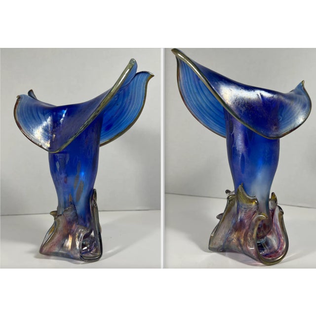 Glass Anton Vojacek Art Glass Vase For Sale - Image 7 of 12
