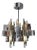 1970s Gaetano Sciolari Brass and Chrome Chandelier For Sale