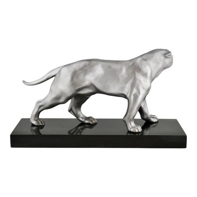 1930s Art Deco Panther Sculpture by Limousin France, 1930 For Sale - Image 5 of 11