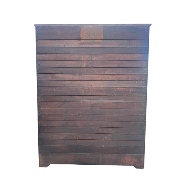 Antique Quarter-Sawn Vertical File Cabinet Ohmer & Sons 60 Slots For Sale - Image 10 of 12