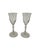 Pair of Rock Sharpe Artic Rose Crystal Cut Cordial Glasses with Botanical Motifs This timeless pair features a refined...
