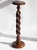 Tall Twisted Hand-Carved Wooden Pedestal, 1950s For Sale - Image 3 of 9