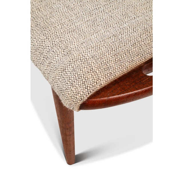 Danish Mid-Century Modern Foot Stool / Ottoman in Solid Teak Styled After Hans Wegner in Teak, C. 1980s For Sale - Image 13 of 14