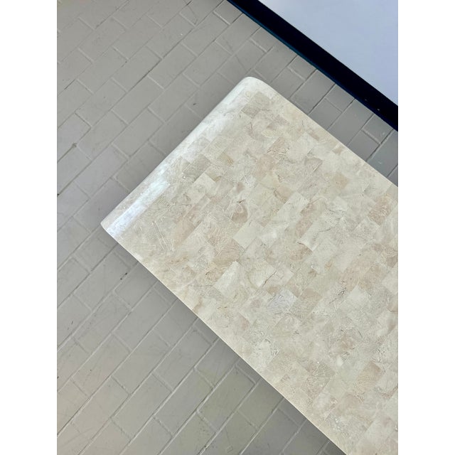 Late 20th Century Maitland Smith Tessellated Stone & Brass Inlay Console Table For Sale - Image 12 of 17