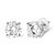 Discover the luminous splendor of these exquisite stud earrings, masterfully crafted from 14K white gold with a radiant...