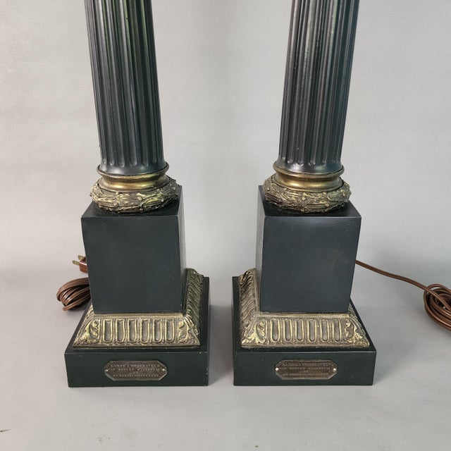 French Pair of 19th Century Oil Lamps Converted to Table Lamps For Sale - Image 3 of 12