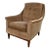 Vintage Mid Century Modern Mocha Colored Velvet Club Lounge Chair Style of Dunbar For Sale