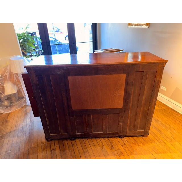 Antique Oak Sideboard Buffet / Bar For Sale - Image 4 of 8
