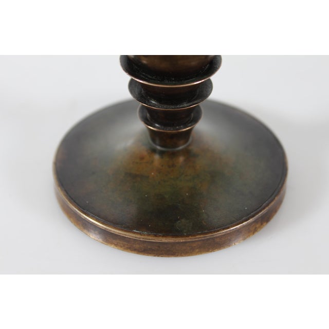 Art Deco Danish Pointed Vase in Bronze from Just Andersen, 1940s For Sale - Image 9 of 12