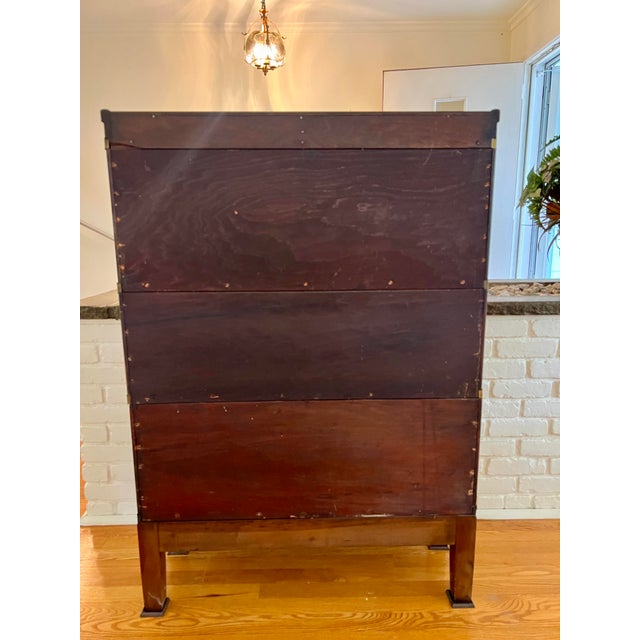 Traditional Antique Barrister Bookcase Sections Set With Metal Strap by Globe Wernicke For Sale - Image 3 of 9