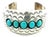 Vintage Navajo Sterling Silver Turquoise Cuff Bracelet Signed P.Benally For Sale