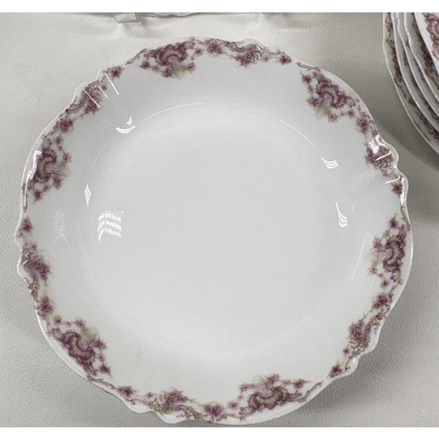 American Antique J. Seth Hopkins & Co. Theodore Haviland Limoges Set – "Schleiger 1047" Pattern (C. 1903–1920) For Sale - Image 3 of 9