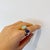 Bochic"Capri" Vintage Opal & Blue Sapphire Cocktail Ring 18k Gold & Silver For Sale - Image 18 of 18