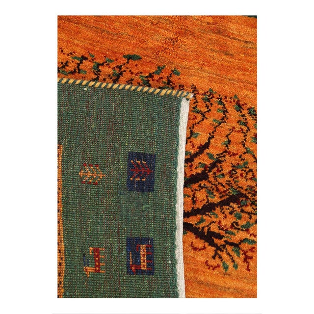 Traditional Pasargad DC Fine Hand Knotted Persian Gabbeh Runner For Sale - Image 3 of 4