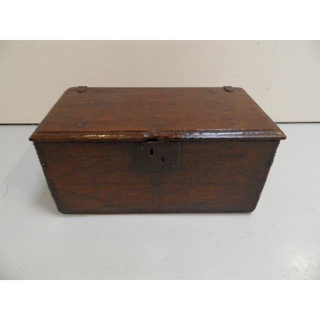 Antique Oak Chest, 1700s For Sale - Image 5 of 12