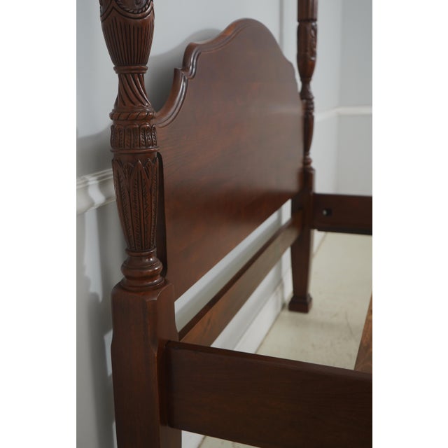 1990s Harden Queen Size Rice Carved Poster Bed For Sale - Image 5 of 17