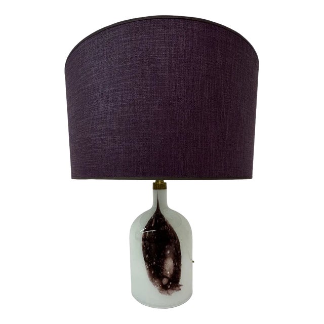 Symmetrical Glass Table Lamp by Michael Bang for Holmegaard, Denmark, 1970s For Sale