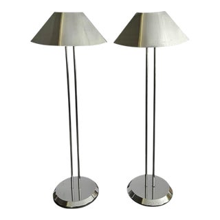 Vintage Chrome Buffet Lamps - a Pair For Sale