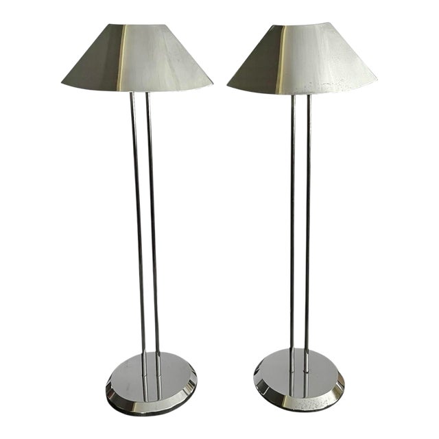 Vintage Chrome Buffet Lamps - a Pair For Sale
