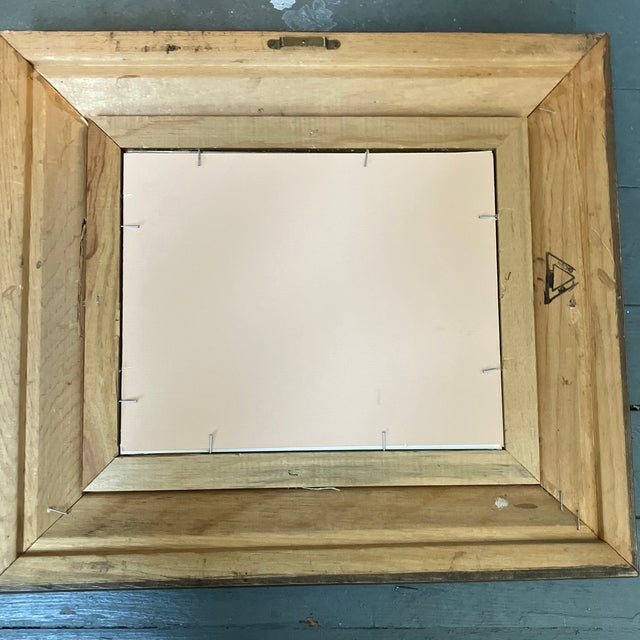Abstract 1950’s Original Abstract Lion Pencil Drawing Vintage Frame For Sale - Image 3 of 3