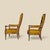 Hollywood Regency Tufted High-Back Armchairs in Gold Velvet Pair, 1960s For Sale - Image 4 of 18