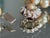 Glass Vintage Peach Champagne Pearl Necklace With Sunburst Jeweled Clasp For Sale - Image 7 of 14