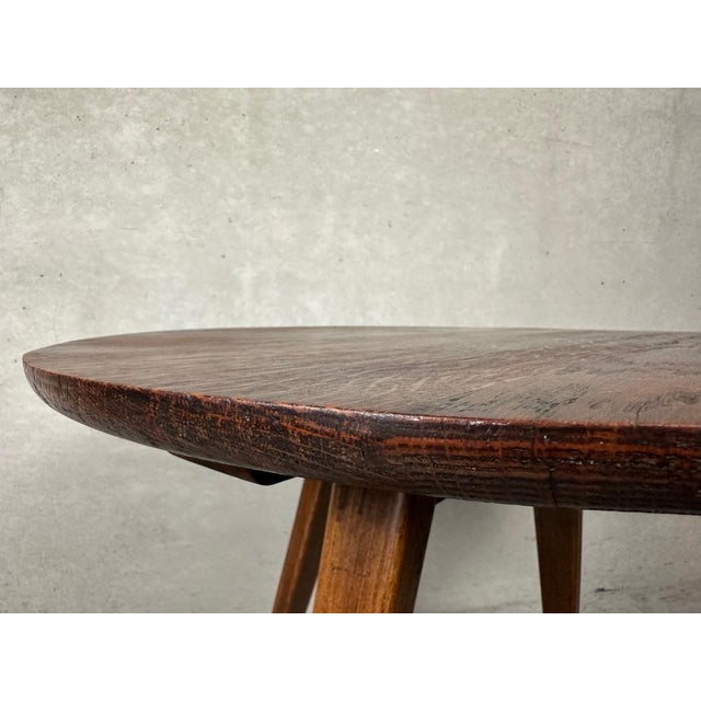 Vintage Japandi Side Table in Oak, 1970s For Sale - Image 3 of 10