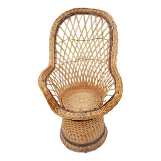 Emmanuelle Wicker Armchair, 1930 For Sale