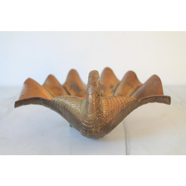 Brass Vintage Footed Brass Shell Catchall or Soap Dish For Sale - Image 8 of 12