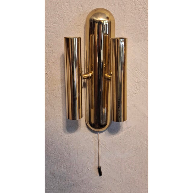 Mid-Century Italian Brass Four-Light Wall Lamps, 1960s, Set of 2 For Sale - Image 9 of 10