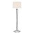 AERIN by Visual Comfort Signature Shae 65" Sculpted Floor Lamp in Aged Iron with Linen Shade For Sale
