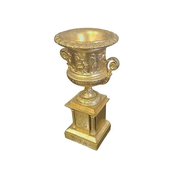 1960s Golden Stucco Vase, 1960s For Sale - Image 5 of 7