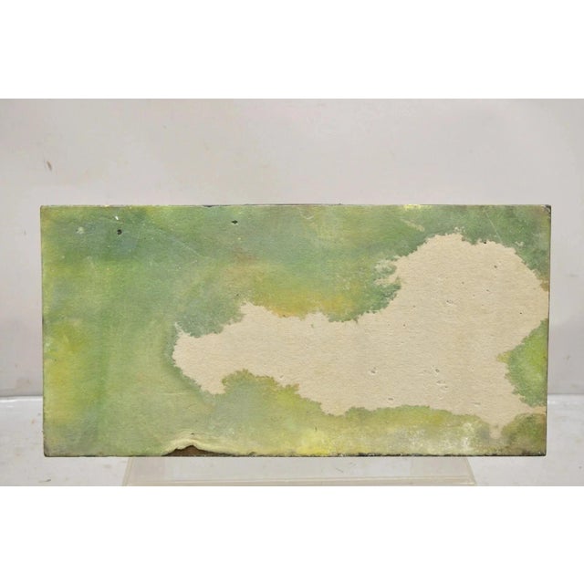 "Tashlich" by Samuel M Segal Judaism Vintage Brutalist Green Plaster Sculpture For Sale - Image 11 of 12