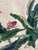 Chinese 1920s Chinese Painting on Silk, Chop Signed, Pink Flower Green Leaves For Sale - Image 3 of 6