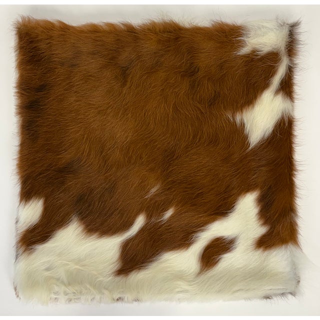 Striking and richly textured, this 18” x 18” pillow cover is crafted from genuine long-haired premium Colombian cowhide in...