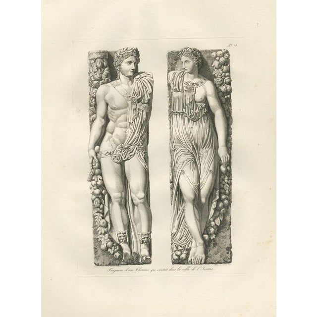 Louis-Pierre Baltard, Louvre Sculpture Reliefs, 1803, Paper For Sale - Image 3 of 9