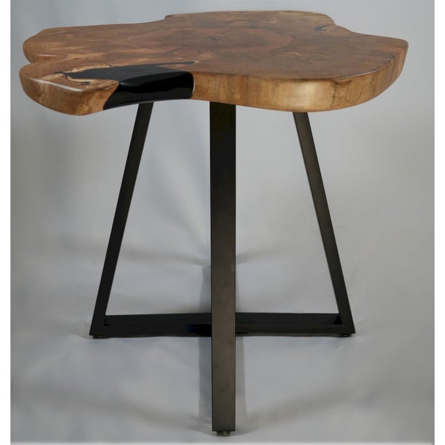 Contemporary Slanted Table No. 2 – Organic Modern Coffee Table in Spalted Maple For Sale - Image 3 of 10