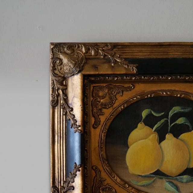 19th Century French School, Still Life with Lemons, 1890s, Oil For Sale - Image 5 of 8