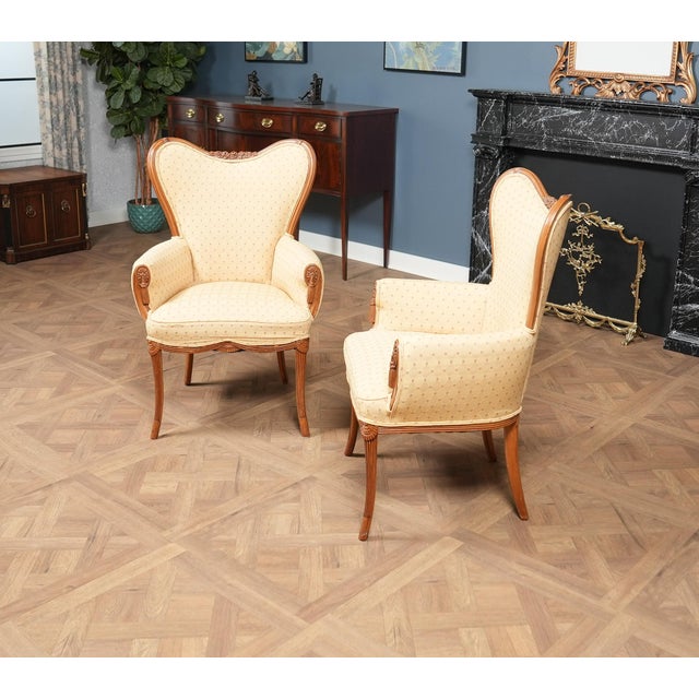 Traditional Pair of Vintage Fireside Chairs For Sale - Image 3 of 18