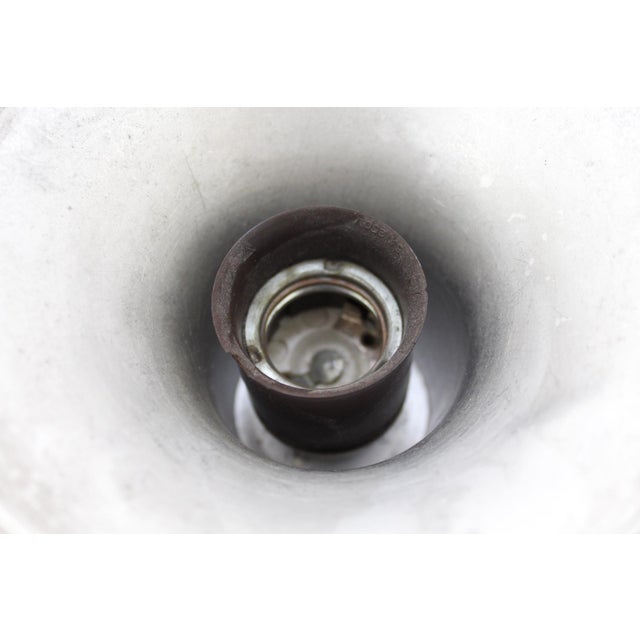 Art Deco Aluminum & Opaline Glass Table Lamp, 1930s For Sale - Image 9 of 18