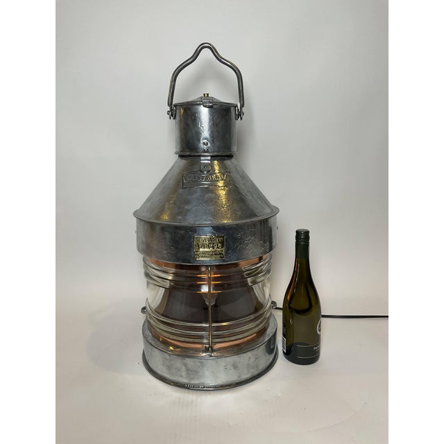Mid 20th Century Steel Ships Masthead Lantern by Meteorite For Sale - Image 5 of 11